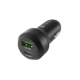 CARGADOR COCHE NATEC CONEY 1XUSB, 1XUSB-C QC3.0, PD 3.0 48W NEGRO